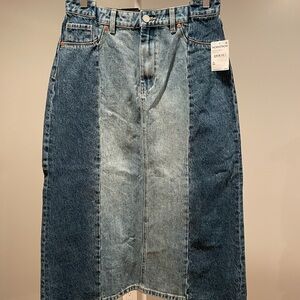 Blank NYC Multicolor Blue Denim Skirt Women’s Size 28 NWT